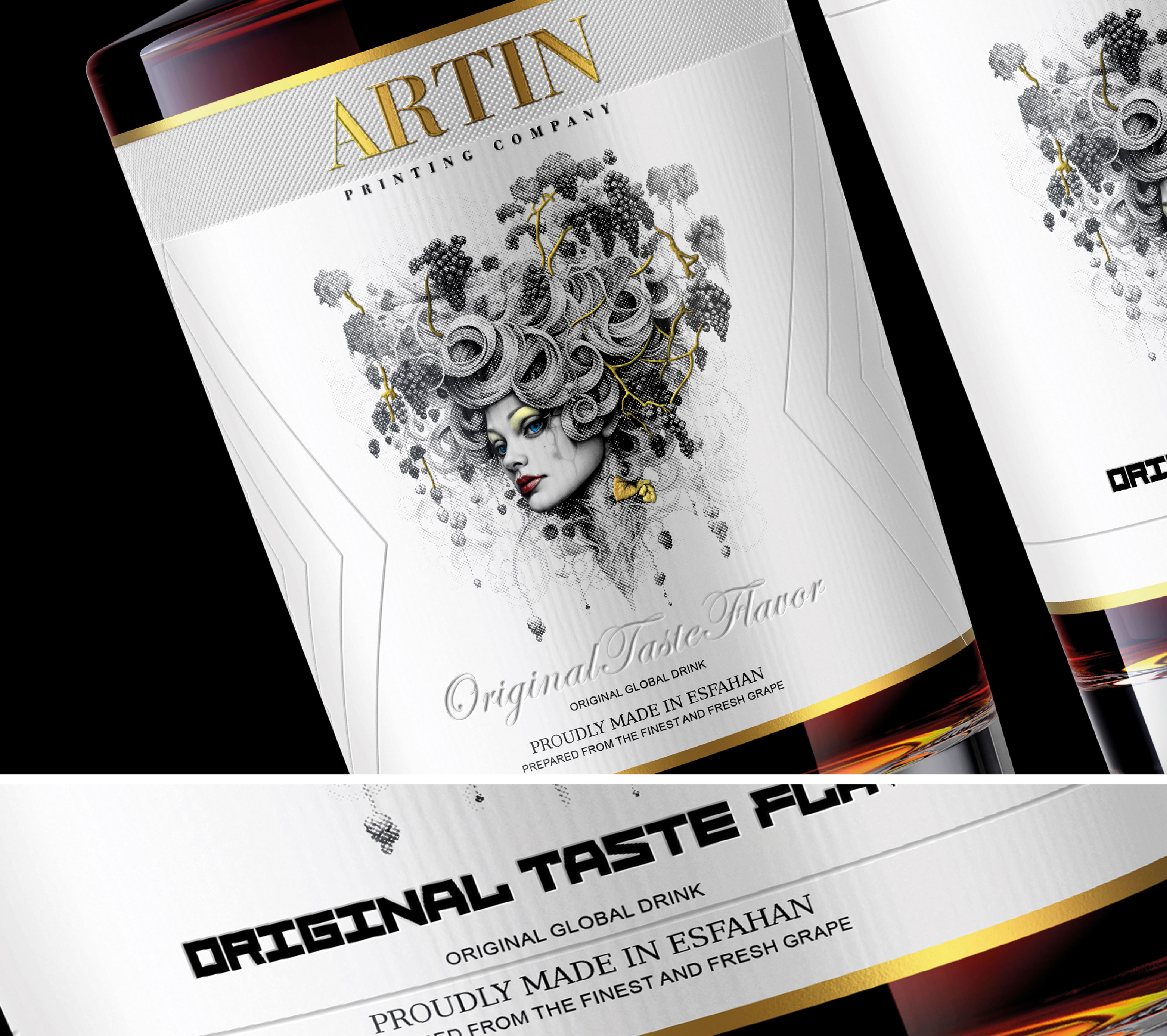 لیبل آرت (کاغذ نیمه گلاسه)